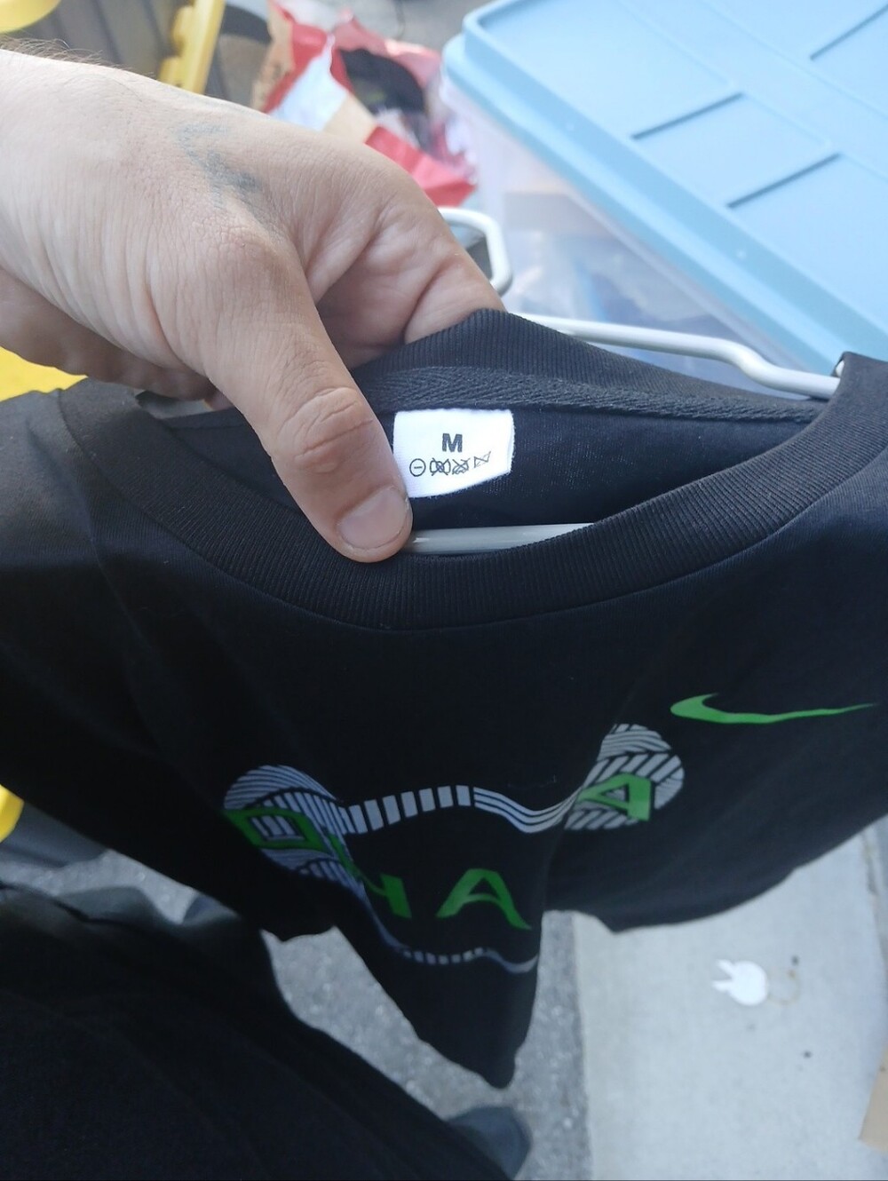 Nike Oregon Ducks Ohana Big Ten B1G Conference T-Shirt Black Go Ducks NCAA Sz M. - Picture 8 of 8